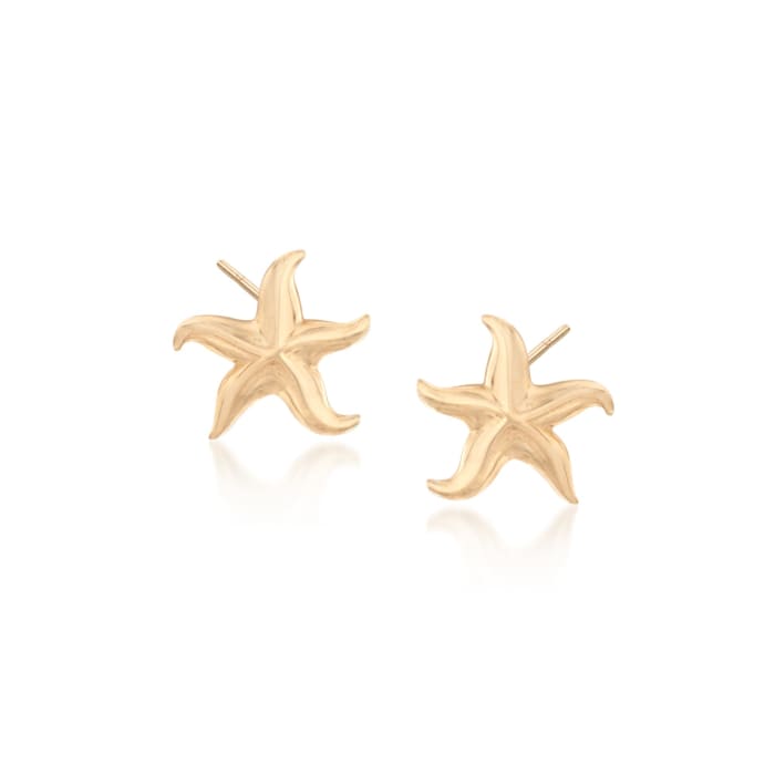 18kt Yellow Gold Starfish Stud Earrings
