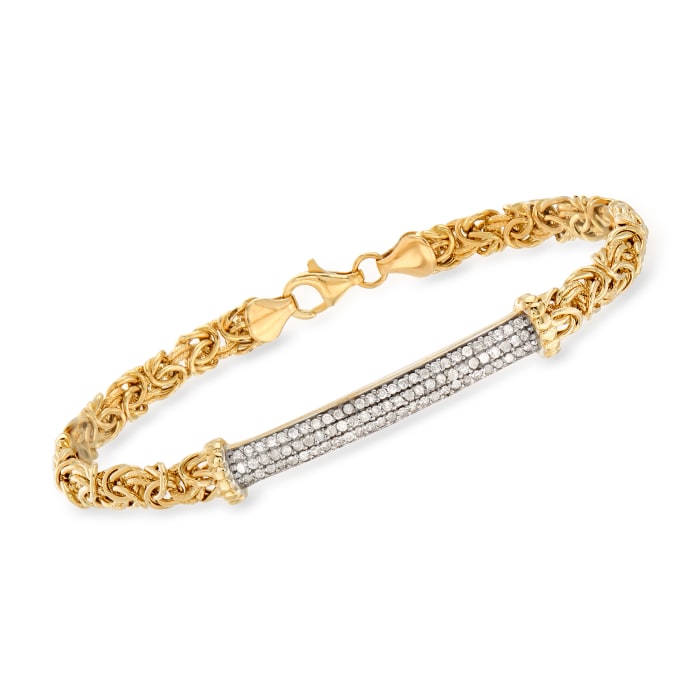 .50 ct. t.w. Diamond Byzantine Bracelet in 14kt Yellow Gold