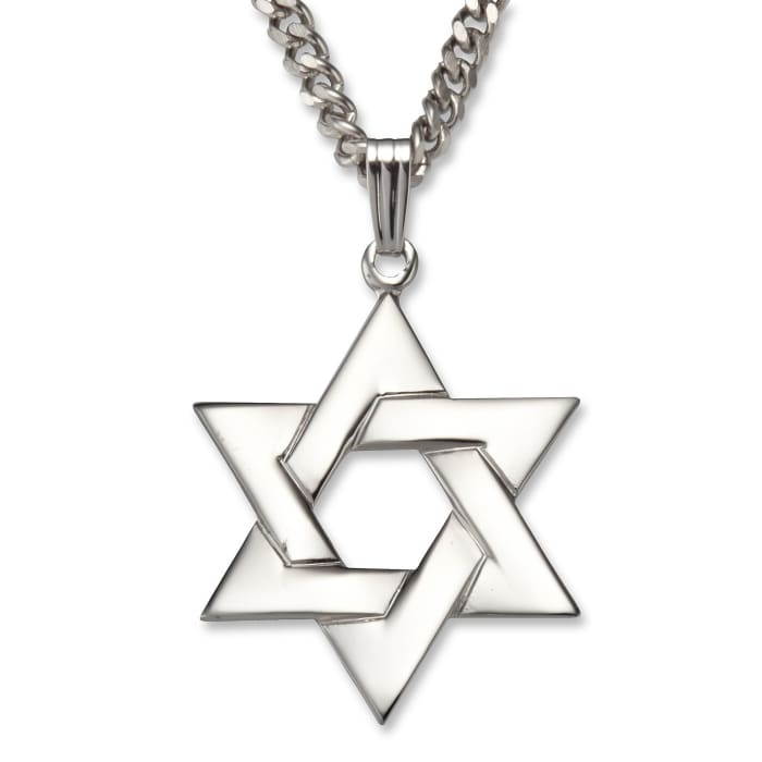 Star of David Necklace Pendant in Sterling Silver