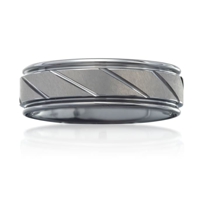 Men's 7mm Tungsten Carbide Wedding Ring