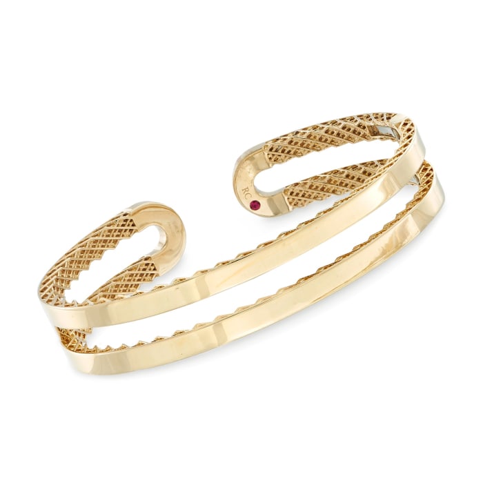 Roberto Coin &quot;Symphony&quot; 18kt Yellow Gold Double Cuff Bracelet