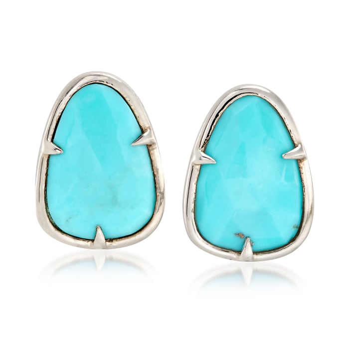 Turquoise Earrings in Sterling Silver