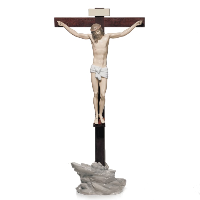Lladro &quot;Our Savior&quot; Crucifix Porcelain Figurine