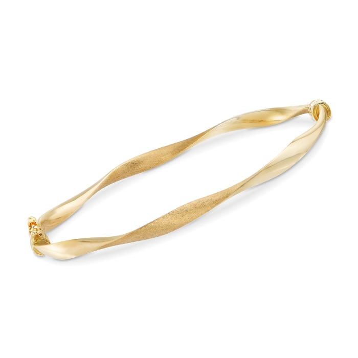 Twisted Bangle Bracelet in 14kt Yellow Gold