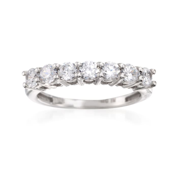 1.00 ct. t.w. CZ Seven-Stone Ring in 14kt White Gold