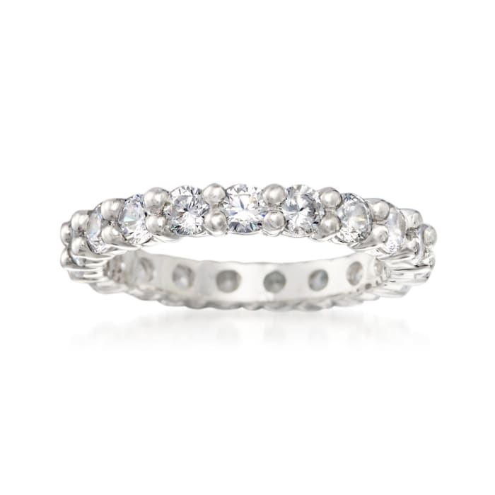 1.70 ct. t.w. CZ Eternity Band in Sterling Silver