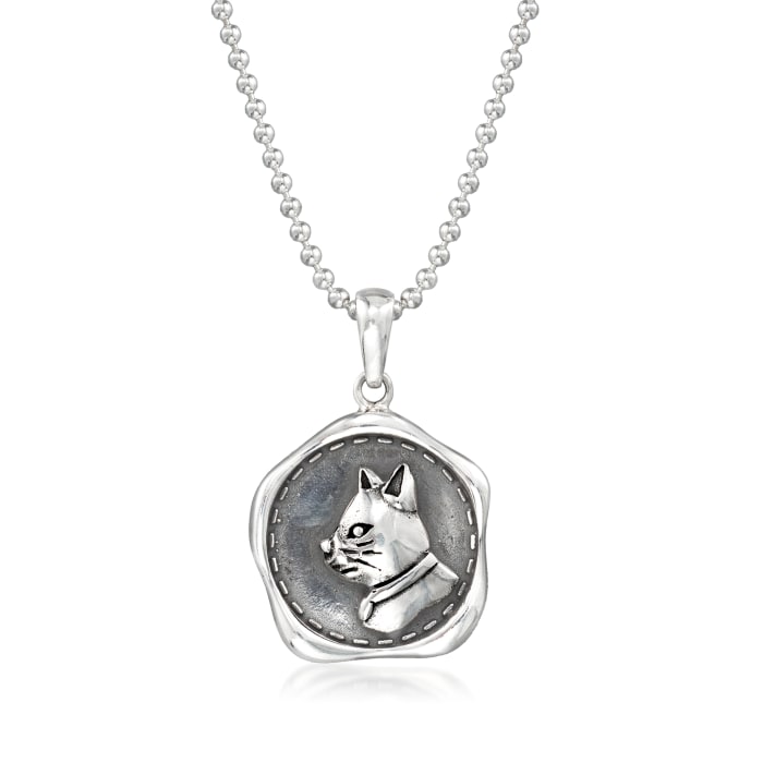 Sterling Silver Cat Pendant Necklace