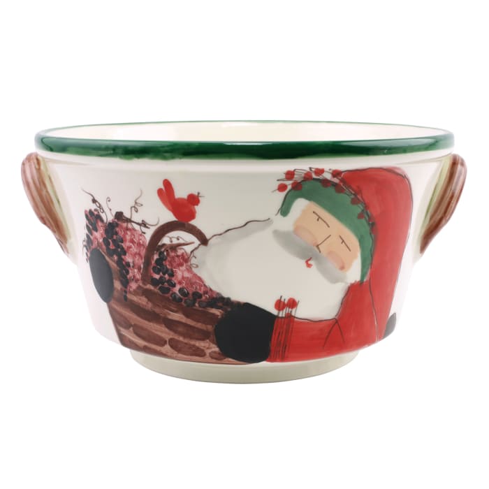 Vietri &quot;Old St. Nick&quot; Celebration Bucket from Italy