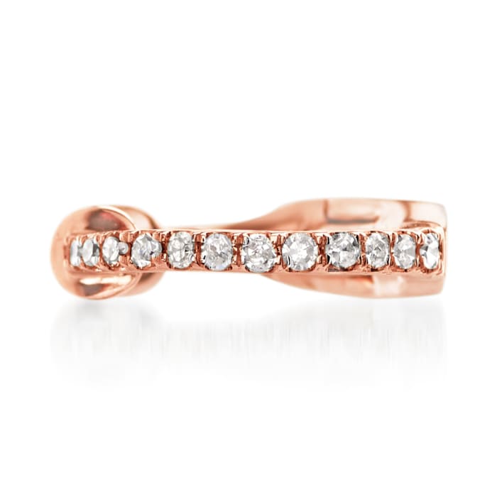 Diamond-Accented Single Ear Cuff in 14kt Rose Gold