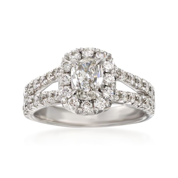 Henri Daussi 1.51 ct. t.w. Diamond Engagement Ring in 18kt White Gold