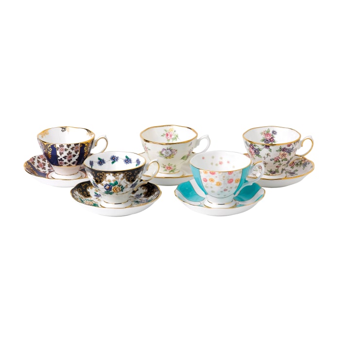 Royal Albert &quot;100 Years: 1900-1940&quot; 10-pc. Teacup and Saucer Set