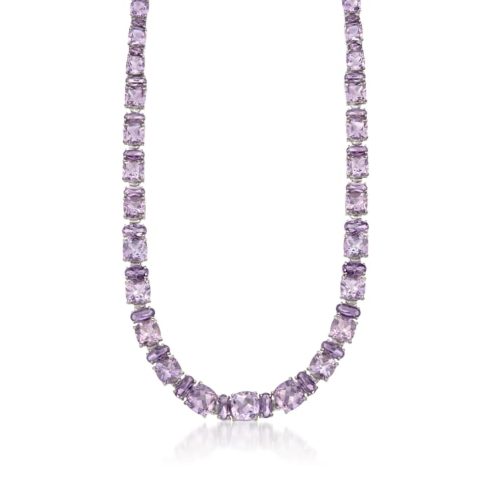 50.35 ct. t.w. Purple Amethyst Necklace in Sterling Silver