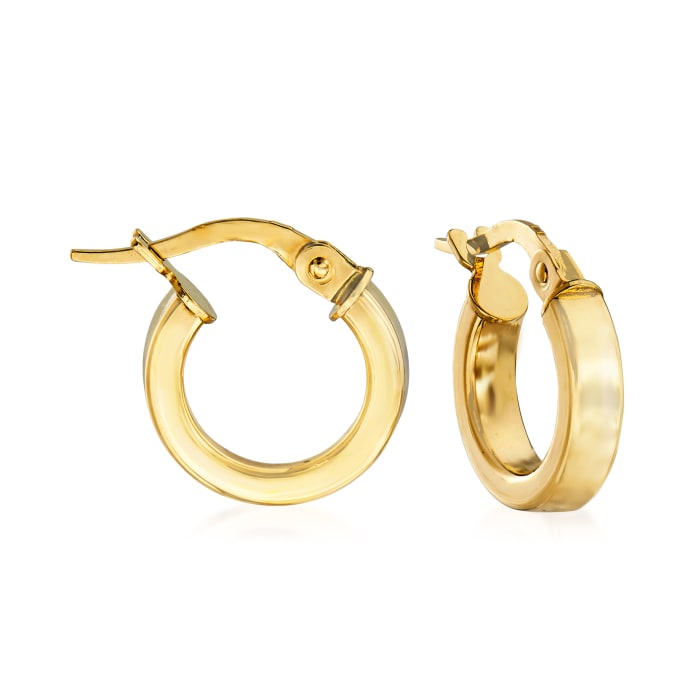 Italian 18kt Yellow Gold Hoop Earrings | Ross-Simons