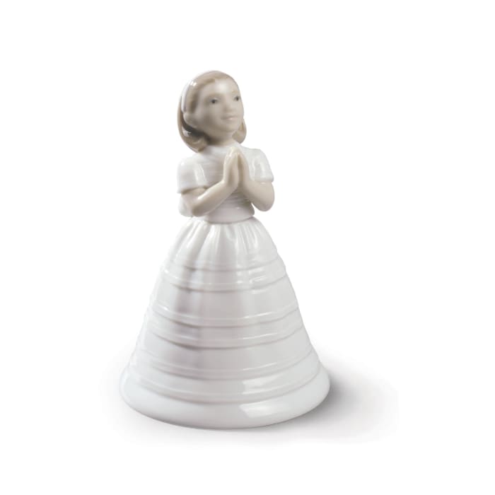 Nao &quot;First Communion Bell&quot; Porcelain Figurine