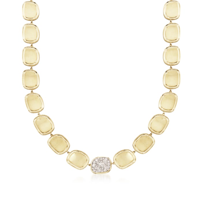 Roberto Coin .86 ct. t.w. Diamond Necklace in 18kt Yellow Gold