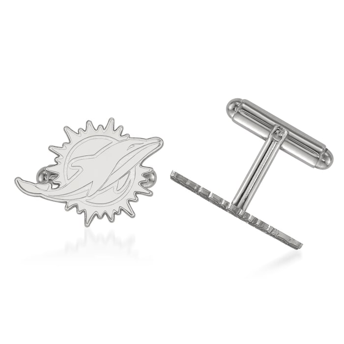 Sterling Silver NFL Miami Dolphins Cuff Links
