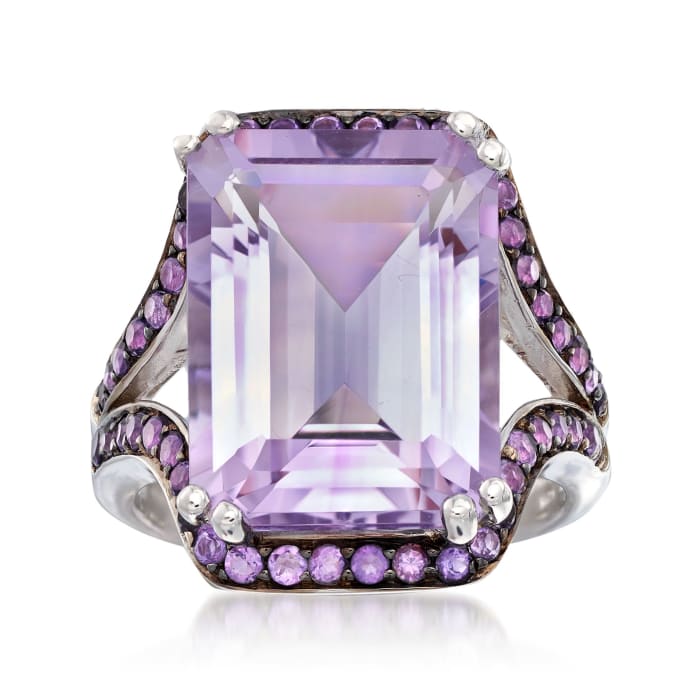 11.75 ct. t.w. Pink and Purple Amethyst Ring in Sterling Silver