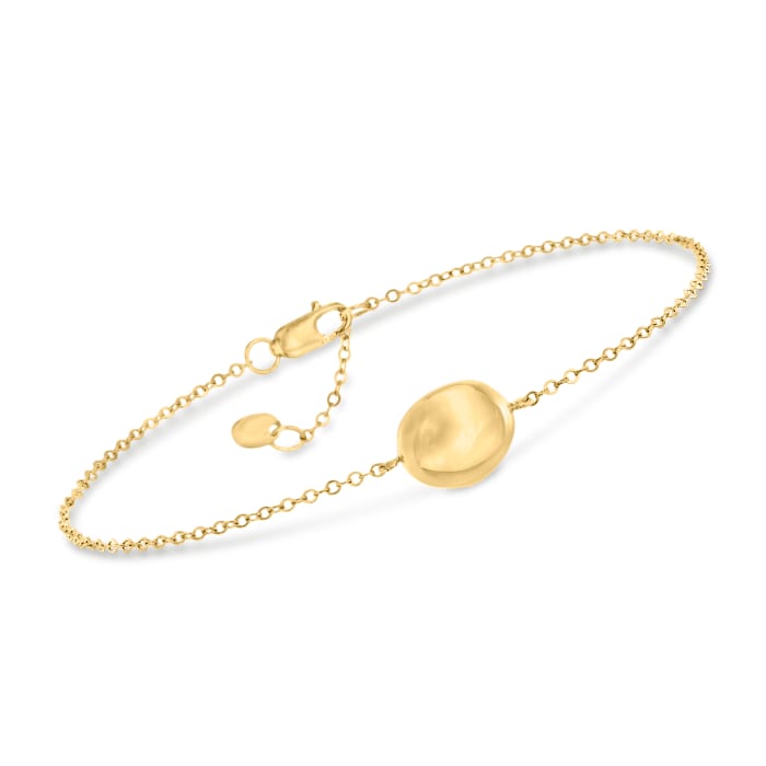 14kt Yellow Gold Single Bead Bracelet