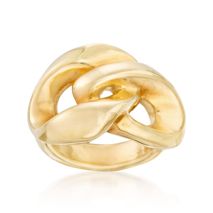 Italian 18kt Gold Over Sterling Silver Link Ring