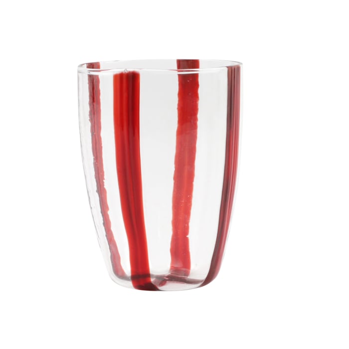 Vietri &quot;Stripe Red&quot; Tall Tumbler from Italy