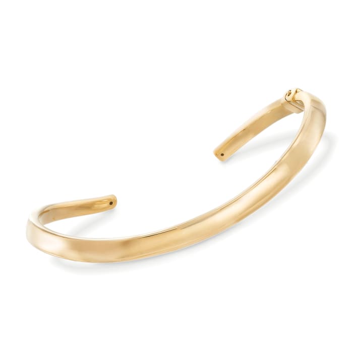 14kt Yellow Gold Curved Cuff Bracelet