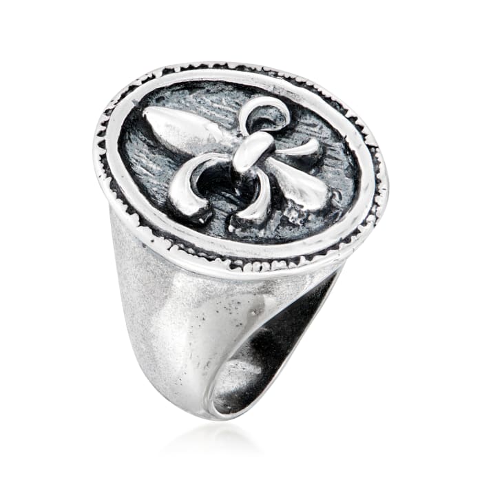 Italian Sterling Silver Fleur-De-Lis Ring | Ross-Simons