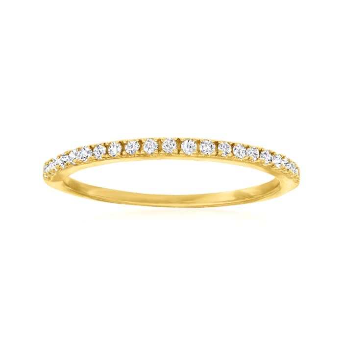 .15 ct. t.w. Diamond Ring in 18kt Gold Over Sterling