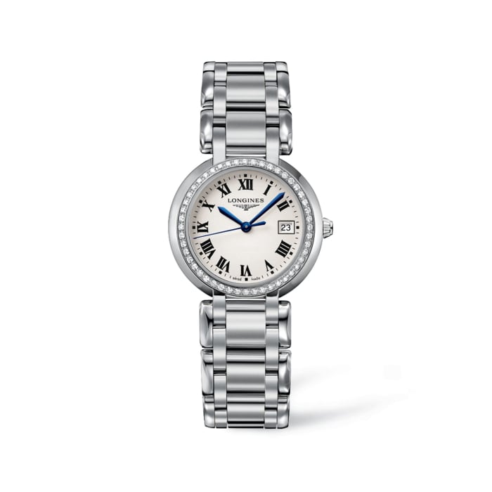 Longines Primaluna Women's 30mm .40 ct. t.w. Diamond Watch in Stainless Steel - Silver Dial