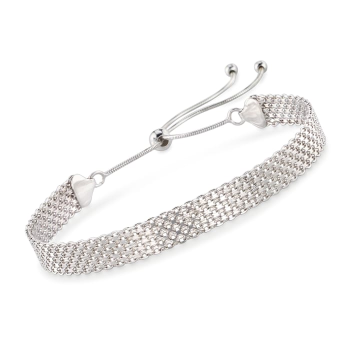 Sterling Silver Bismark-Link Bolo Bracelet