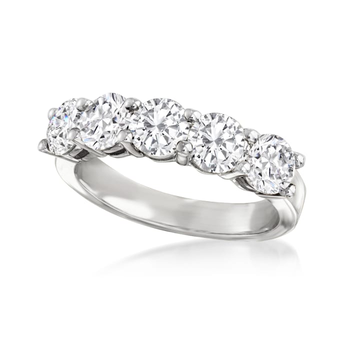 2.50 ct. t.w. Diamond Five-Stone Ring in 14kt White Gold | Ross-Simons
