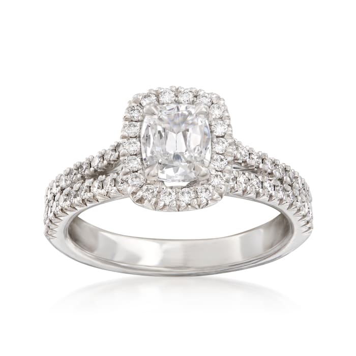 Henri Daussi 1.17 ct. t.w. Diamond Engagement Ring in 18kt White Gold