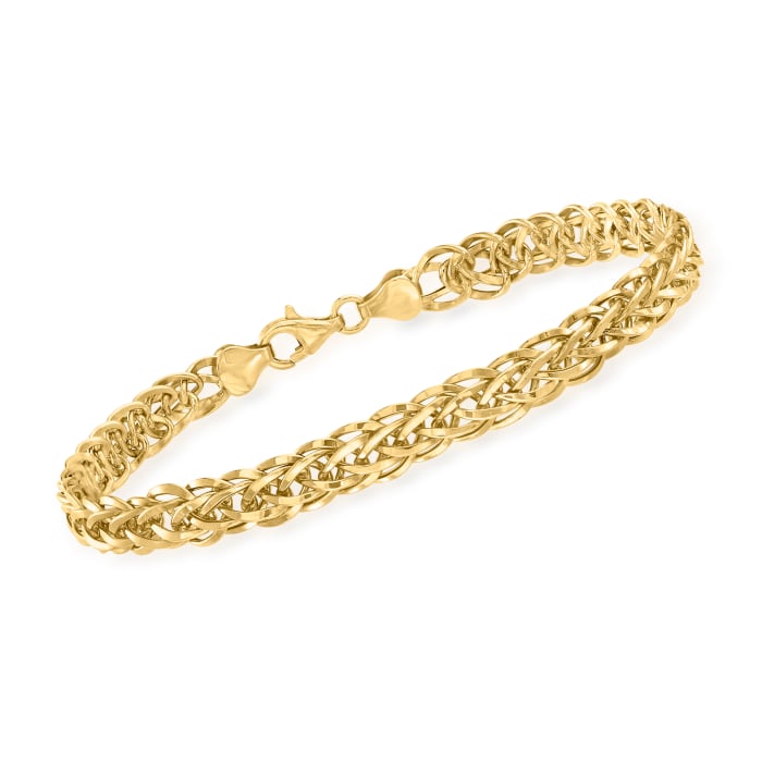 18kt Yellow Gold Wheat-Link Bracelet