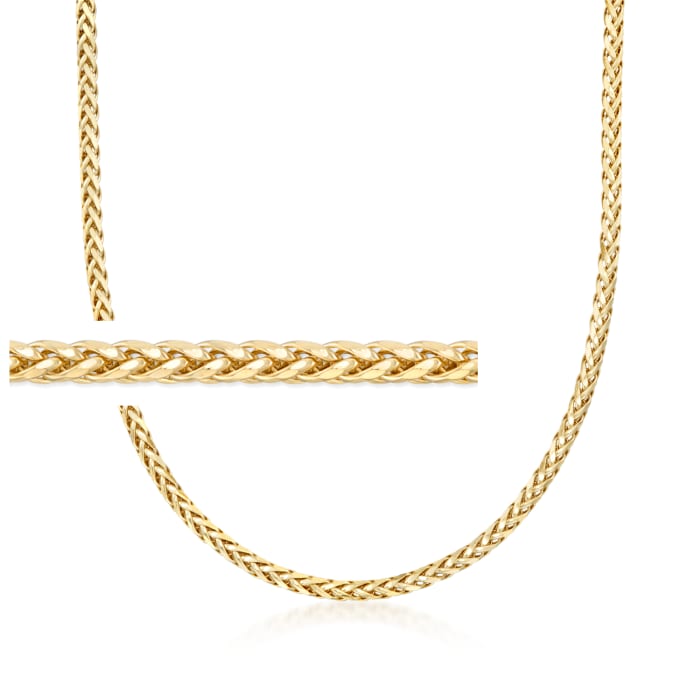3.2mm 14kt Yellow Gold Franco Wheat-Chain Necklace