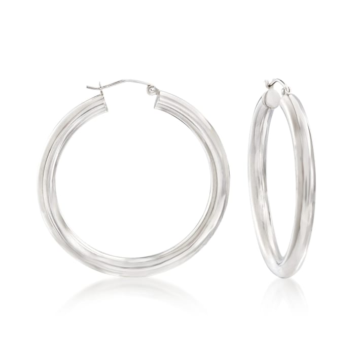 4mm Sterling Silver Hoop Earrings