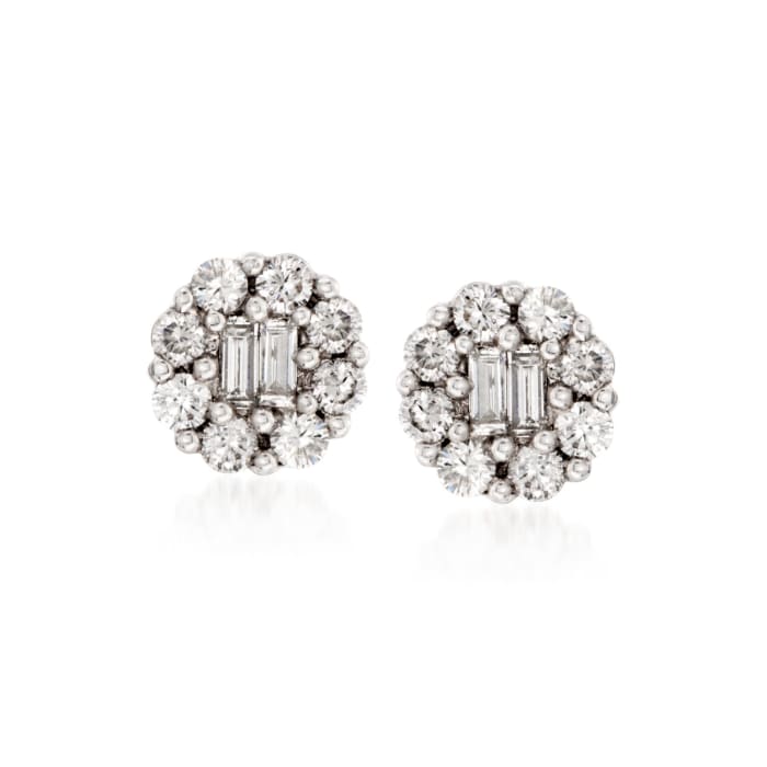 Gregg Ruth .75 ct. t.w. Diamond Earrings in 18kt White Gold