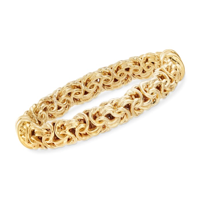 Italian Andiamo Byzantine Bangle Bracelet in 14kt Yellow Gold