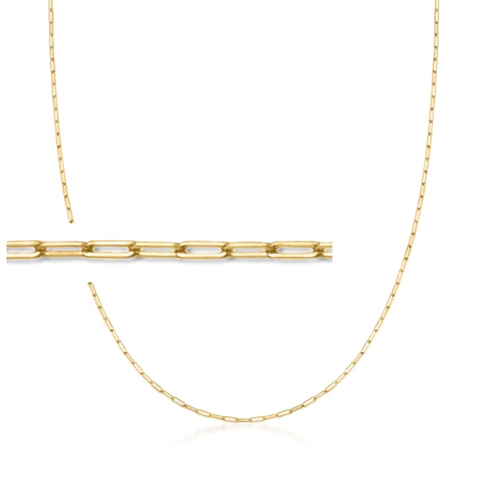 14kt Yellow Gold Paper Clip Link Necklace