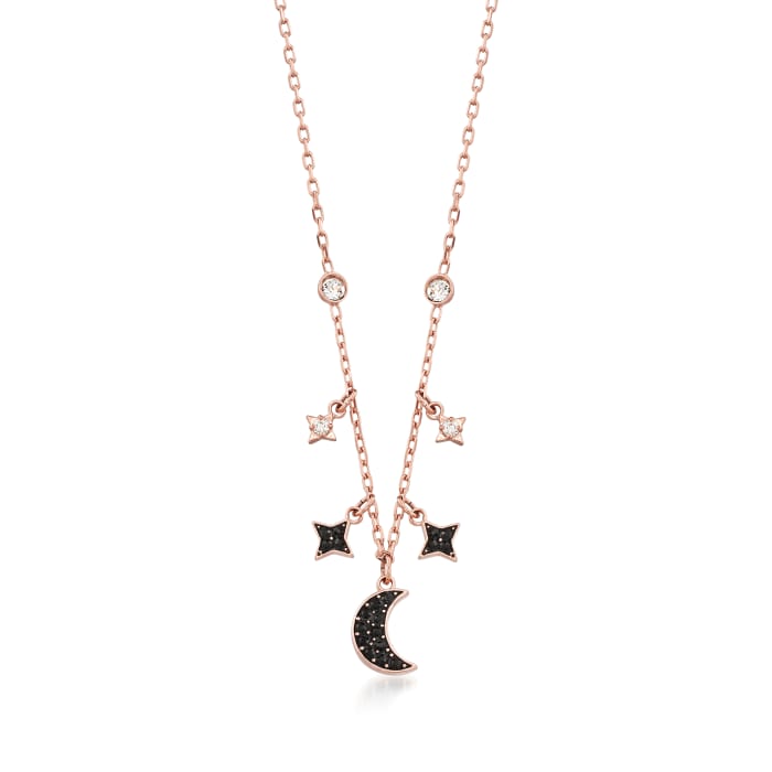 Swarovski Crystal Moon and Stars Charm Necklace