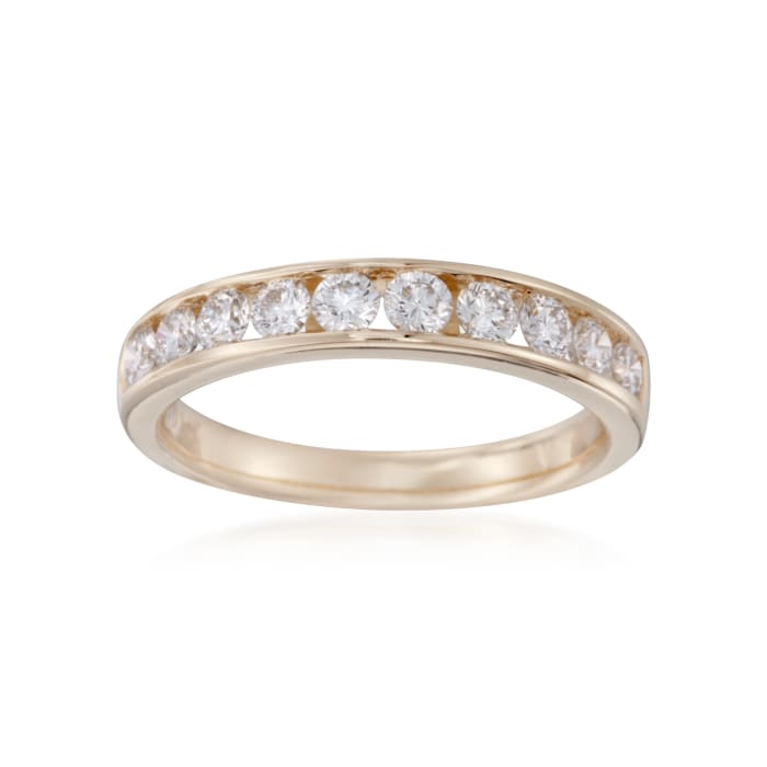 .75 ct. t.w. Channel-Set Diamond Wedding Ring in 14kt Yellow Gold
