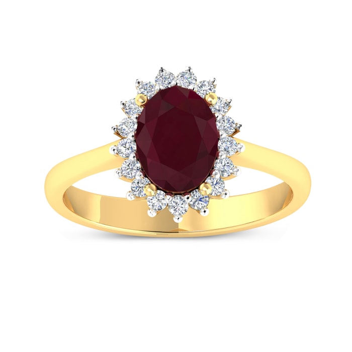 2.30 Carat Ruby and .22 ct. t.w. Diamond Ring in 14kt Yellow Gold ...