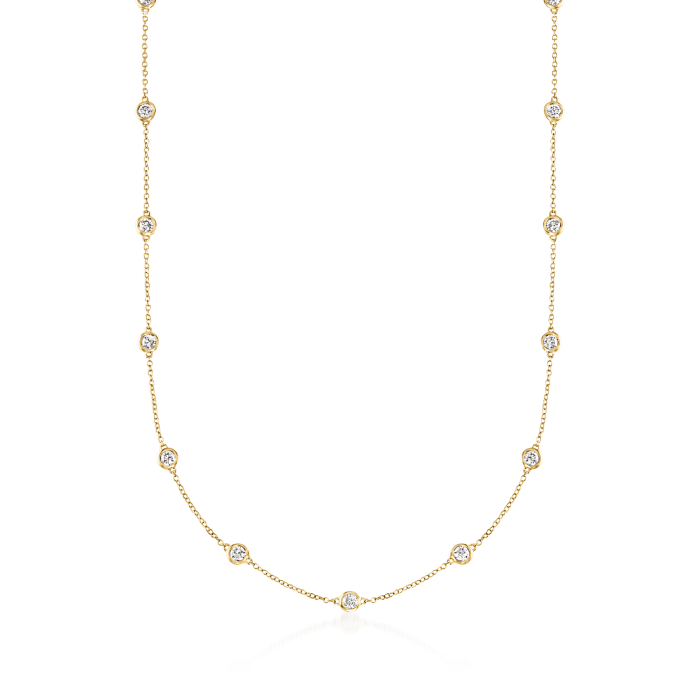 1.50 cttw. Diamond Station Necklace | Popular Diamonds By The Yard Necklaces  – Harold Stevens