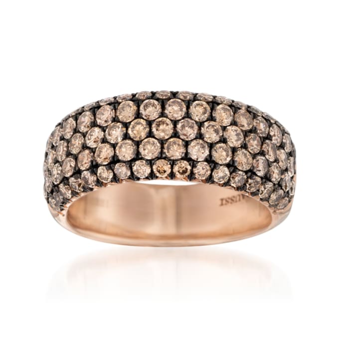 Henri Daussi 1.80 ct. t.w. Brown Diamond Wedding Ring in 18kt Rose Gold