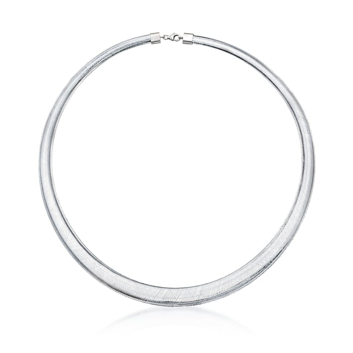 Italian Flex Omega Necklace with Sterling Silver