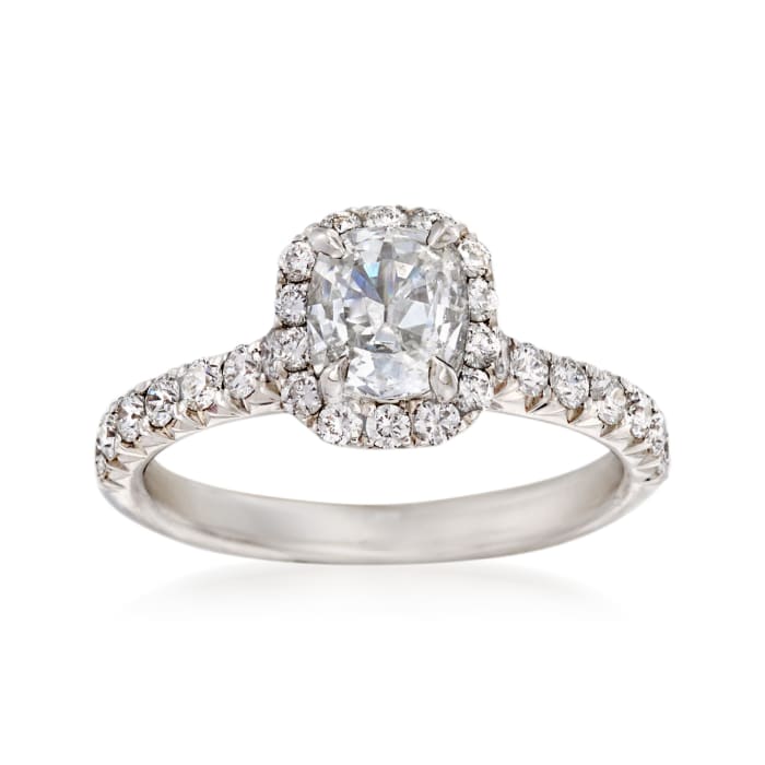 Henri Daussi 1.56 ct. t.w. Diamond Engagement Ring in 18kt White Gold