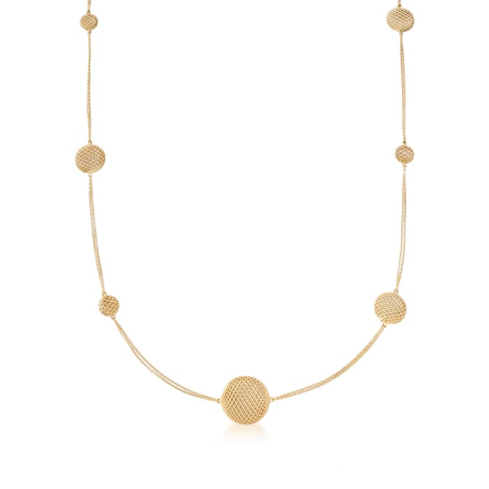 Roberto Coin &quot;Silk&quot; 18kt Yellow Gold Station Necklace