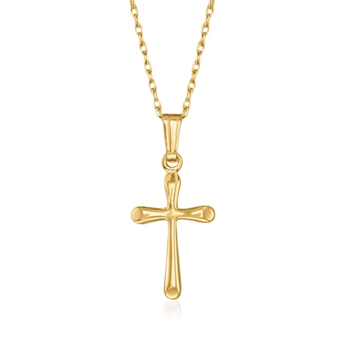 Child's 14kt Yellow Gold Cross Necklace