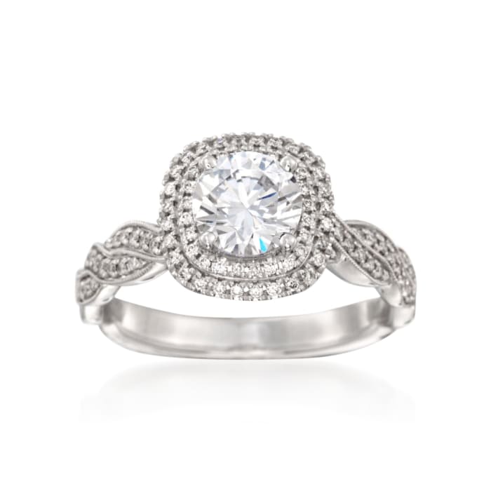 Simon G. .25 ct. t.w. Diamond Engagement Ring Setting in 18kt White Gold
