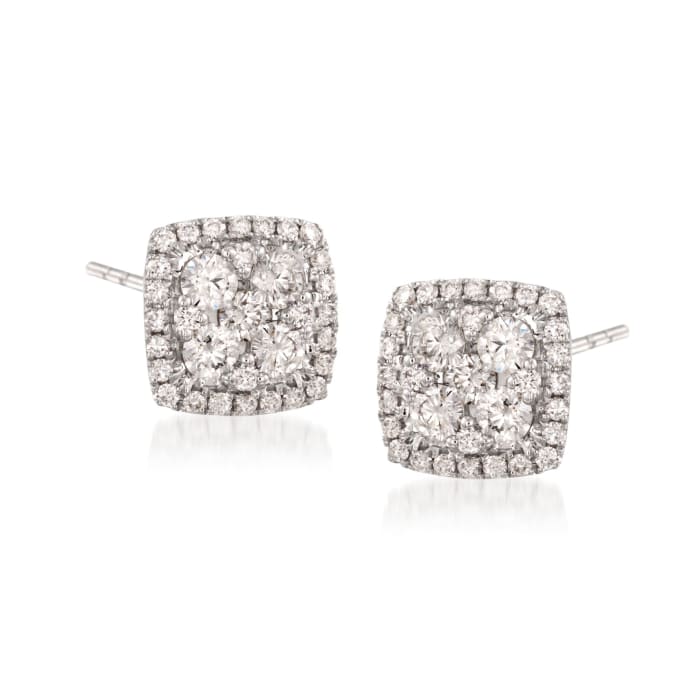 Gregg Ruth 1.20 ct. t.w. Diamond Earrings in 18kt White Gold