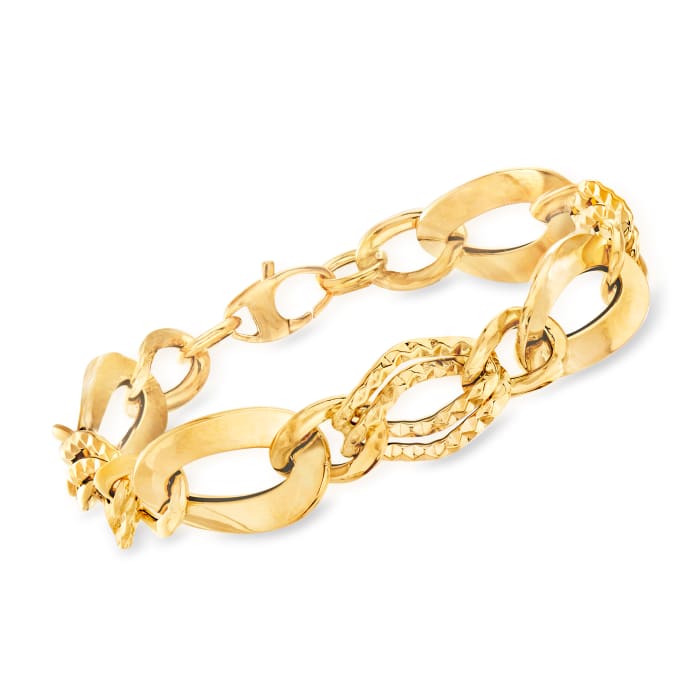 Italian 18kt Yellow Gold Link Bracelet
