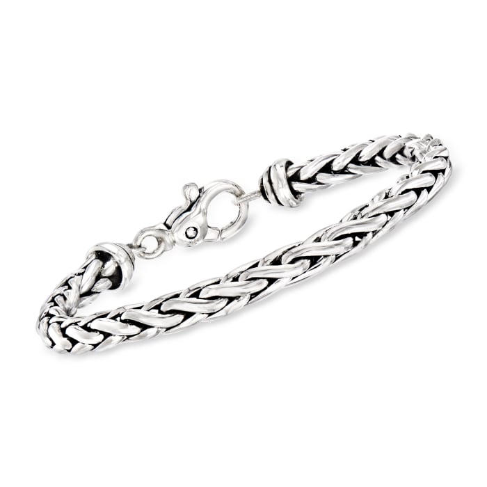 Zina Sterling Silver Wheat-Chain Bracelet